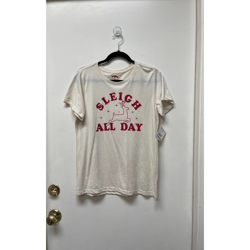 Sleigh all day christmas tee